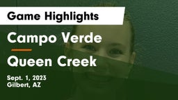 Campo Verde  vs Queen Creek  Game Highlights - Sept. 1, 2023