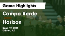 Campo Verde  vs Horizon  Game Highlights - Sept. 12, 2023