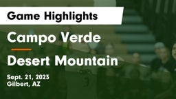 Campo Verde  vs Desert Mountain  Game Highlights - Sept. 21, 2023