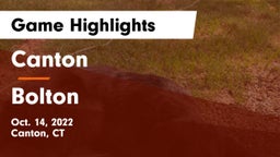 Canton  vs Bolton  Game Highlights - Oct. 14, 2022