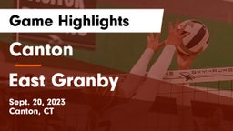 Canton  vs East Granby Game Highlights - Sept. 20, 2023