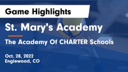St. Mary's Academy vs The Academy Of CHARTER Schools Game Highlights - Oct. 28, 2022