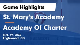 St. Mary's Academy vs Academy Of Charter Game Highlights - Oct. 19, 2023