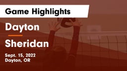 Dayton  vs Sheridan  Game Highlights - Sept. 15, 2022