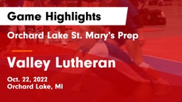 Orchard Lake St. Mary's Prep vs Valley Lutheran Game Highlights - Oct. 22, 2022