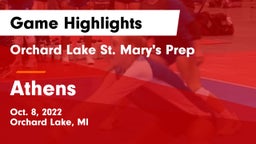 Orchard Lake St. Mary's Prep vs Athens  Game Highlights - Oct. 8, 2022