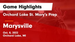 Orchard Lake St. Mary's Prep vs Marysville  Game Highlights - Oct. 8, 2022