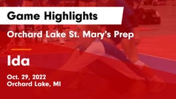 Orchard Lake St. Mary's Prep vs Ida Game Highlights - Oct. 29, 2022