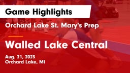 Orchard Lake St. Mary's Prep vs Walled Lake Central  Game Highlights - Aug. 21, 2023