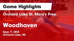 Orchard Lake St. Mary's Prep vs Woodhaven  Game Highlights - Sept. 9, 2023