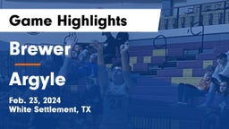 Brewer  vs Argyle  Game Highlights - Feb. 23, 2024