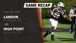 Recap: Landon  vs. High Point  2015