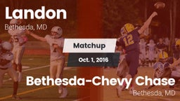 Matchup: Landon  vs. Bethesda-Chevy Chase  2016