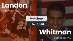 Matchup: Landon  vs. Whitman  2017