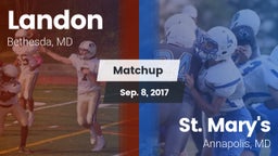 Matchup: Landon  vs. St. Mary's  2017