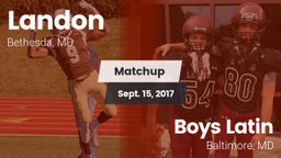 Matchup: Landon  vs. Boys Latin  2017