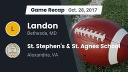 Recap: Landon  vs. St. Stephen's & St. Agnes School 2017