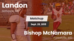 Matchup: Landon  vs. Bishop McNamara  2018