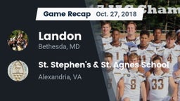 Recap: Landon  vs. St. Stephen's & St. Agnes School 2018