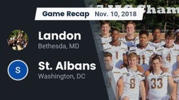 Recap: Landon  vs. St. Albans  2018