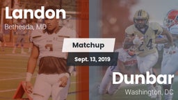 Matchup: Landon  vs. Dunbar  2019