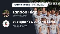 Recap: Landon High vs. St. Stephen's & St. Agnes School 2021