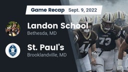Recap: Landon School vs. St. Paul's  2022