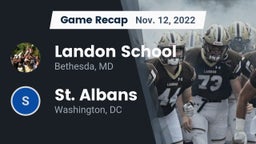 Recap: Landon School vs. St. Albans  2022