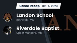 Recap: Landon School vs. Riverdale Baptist  2023