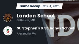 Recap: Landon School vs. St. Stephen's & St. Agnes School 2023