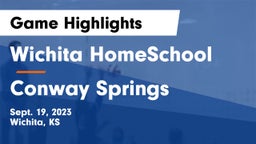 Wichita HomeSchool  vs Conway Springs  Game Highlights - Sept. 19, 2023