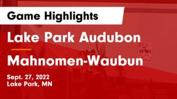 Lake Park Audubon  vs Mahnomen-Waubun  Game Highlights - Sept. 27, 2022