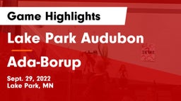 Lake Park Audubon  vs Ada-Borup Game Highlights - Sept. 29, 2022