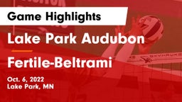 Lake Park Audubon  vs Fertile-Beltrami  Game Highlights - Oct. 6, 2022