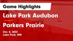 Lake Park Audubon  vs Parkers Prairie  Game Highlights - Oct. 8, 2022