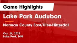 Lake Park Audubon  vs Norman County East/Ulen-Hitterdal Game Highlights - Oct. 24, 2022