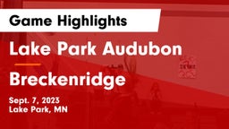Lake Park Audubon  vs Breckenridge  Game Highlights - Sept. 7, 2023