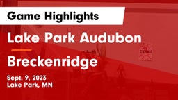 Lake Park Audubon  vs Breckenridge Game Highlights - Sept. 9, 2023