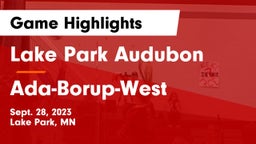 Lake Park Audubon  vs Ada-Borup-West Game Highlights - Sept. 28, 2023