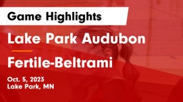 Lake Park Audubon  vs Fertile-Beltrami  Game Highlights - Oct. 5, 2023