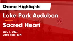 Lake Park Audubon  vs Sacred Heart  Game Highlights - Oct. 7, 2023