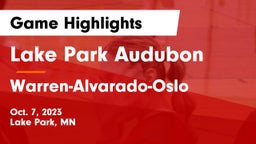 Lake Park Audubon  vs Warren-Alvarado-Oslo  Game Highlights - Oct. 7, 2023