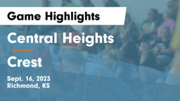 Central Heights  vs Crest Game Highlights - Sept. 16, 2023