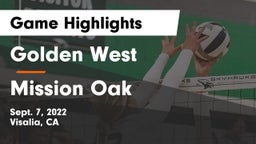 Golden West  vs Mission Oak  Game Highlights - Sept. 7, 2022