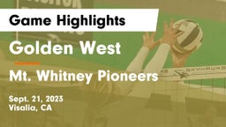 Golden West  vs Mt. Whitney  Pioneers Game Highlights - Sept. 21, 2023