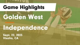 Golden West  vs Independence  Game Highlights - Sept. 22, 2023