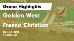 Golden West  vs Fresno Christian Game Highlights - Oct. 31, 2023