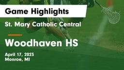 St. Mary Catholic Central  vs Woodhaven HS Game Highlights - April 17, 2023