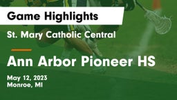 St. Mary Catholic Central  vs Ann Arbor Pioneer HS Game Highlights - May 12, 2023