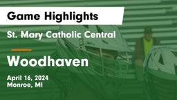 St. Mary Catholic Central  vs Woodhaven  Game Highlights - April 16, 2024